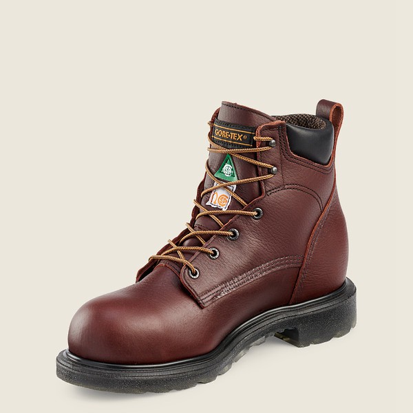 Red Wing Mens Safety Boots - Supersole® 2.0 - 6-inch Waterproof Csa Toe - Burgundy - DMH056982